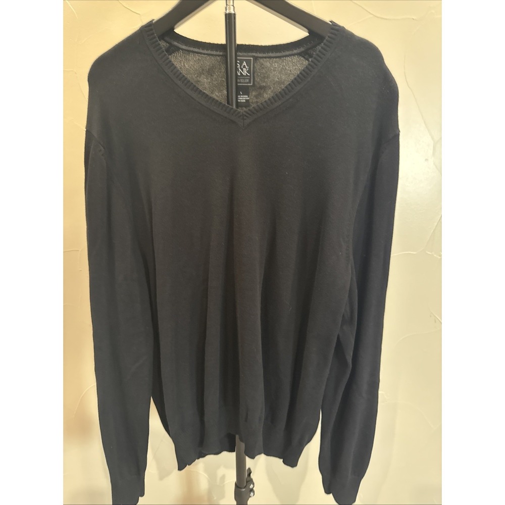 Joseph A Banks Men's Size‎ Large V Neck Traveler  Pima Cotton Sweater